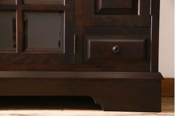 中古　北海道民芸家具　サイドボード(収納棚、戸棚)(定価38万円)(1)