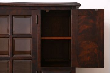 中古　北海道民芸家具　サイドボード(収納棚、戸棚)(定価38万円)(1)