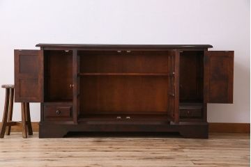 中古　北海道民芸家具　サイドボード(収納棚、戸棚)(定価38万円)(2)