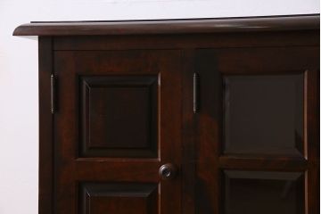 中古　北海道民芸家具　サイドボード(収納棚、戸棚)(定価38万円)(2)