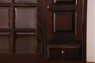 中古　北海道民芸家具　サイドボード(収納棚、戸棚)(定価38万円)(2)