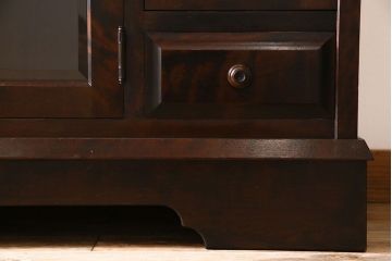 中古　北海道民芸家具　サイドボード(収納棚、戸棚)(定価38万円)(2)