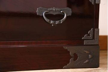 中古　仙台民芸箪笥(仙台箪笥)　欅産業　KB-34D　木地呂塗り　衣装箪笥(定価1117800円)