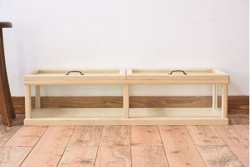 アンティーク雑貨　アンティークペイント　小さな卓上ガラスケース(コレクションケース)(1)