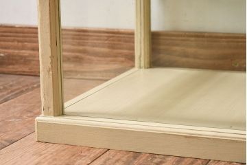 アンティーク雑貨　アンティークペイント　小さな卓上ガラスケース(コレクションケース)(1)