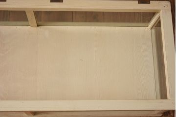 アンティーク雑貨　アンティークペイント　小さな卓上ガラスケース(コレクションケース)(1)