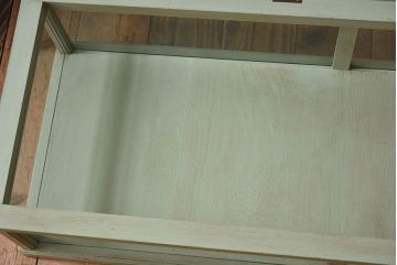 アンティーク家具　アンティークペイント　小さな卓上ガラスケース(コレクションケース)(2)