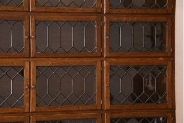 アンティーク家具　特注品　特大サイズ　極めて珍しい!迫力あるデザインのスタッキングブックケース(書棚、本棚、本箱)