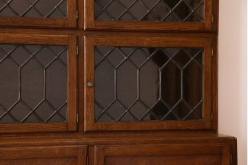アンティーク家具　特注品　特大サイズ　極めて珍しい!迫力あるデザインのスタッキングブックケース(書棚、本棚、本箱)