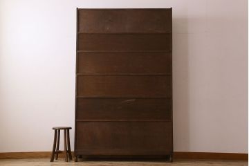 アンティーク家具　特注品　特大サイズ　極めて珍しい!迫力あるデザインのスタッキングブックケース(書棚、本棚、本箱)
