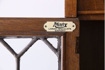 アンティーク家具　特注品　特大サイズ　極めて珍しい!迫力あるデザインのスタッキングブックケース(書棚、本棚、本箱)