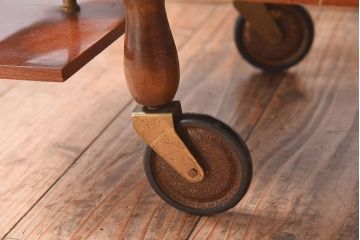 アンティーク雑貨　イタリアビンテージ　優雅な象嵌の細工が美しいトロリー(ワゴン)