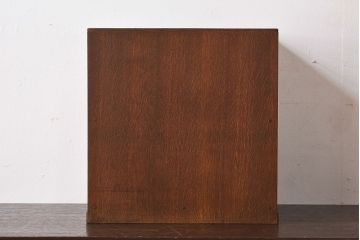 アンティーク家具　ナラ材　アンティーク　小ぶりでかわいい古い両面小引き出し