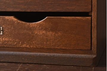 アンティーク家具　ナラ材　アンティーク　小ぶりでかわいい古い両面小引き出し