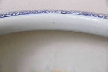 アンティーク雑貨　古民具・骨董　鳳凰文!陶器の質感が美しい瀬戸火鉢