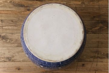 アンティーク雑貨　古民具・骨董　鳳凰文!陶器の質感が美しい瀬戸火鉢