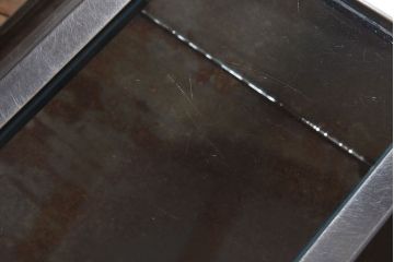 レトロ家具　和製アンティーク　レトロな味わい　シャビーな魅力の駄菓子屋さんブリキガラスケース