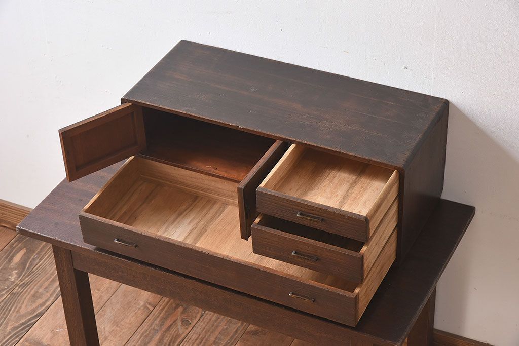 アンティーク家具　昭和期　和製アンティーク　和装小物入れ　小引き出し
