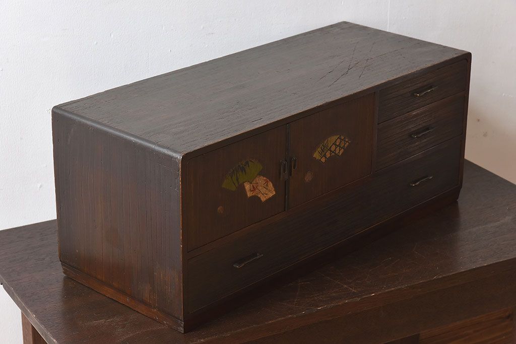 アンティーク家具　昭和期　和製アンティーク　和装小物入れ　小引き出し