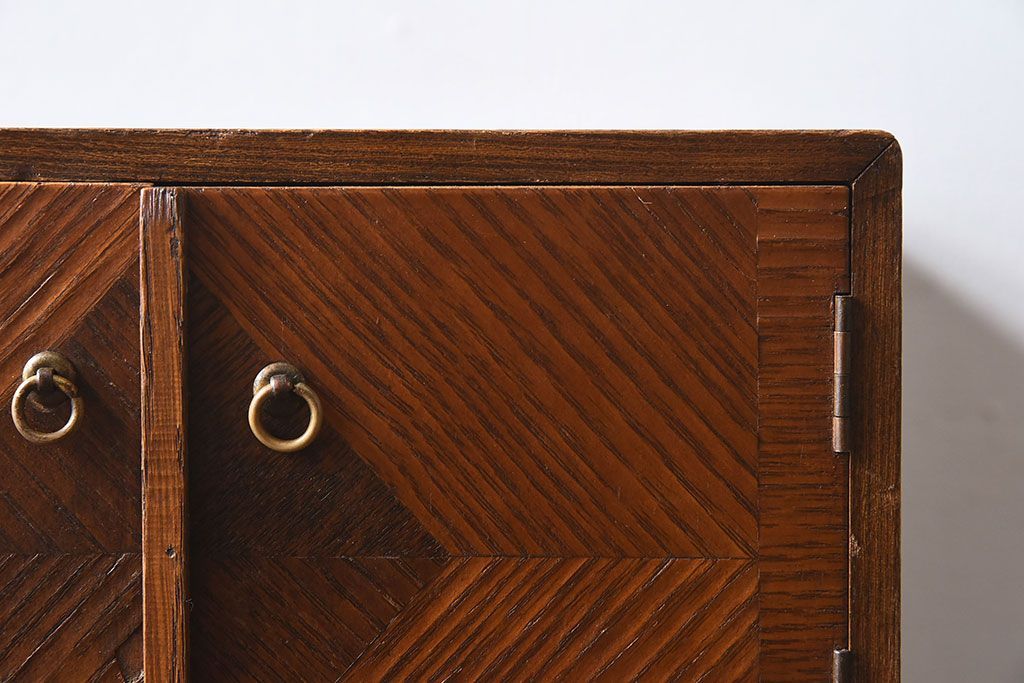 レトロ家具　昭和レトロ　観音扉付き!小さなアンティーク小引き出し