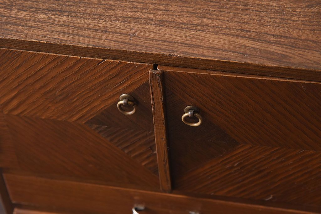 レトロ家具　昭和レトロ　観音扉付き!小さなアンティーク小引き出し