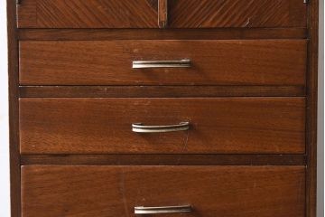 レトロ家具　昭和レトロ　観音扉付き!小さなアンティーク小引き出し