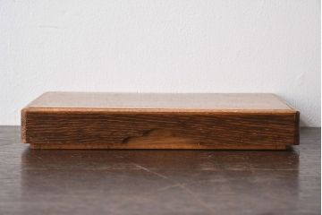 アンティーク雑貨　古いナラ材の小物収納文箱(木箱・小箱・収納箱)　和製アンティーク
