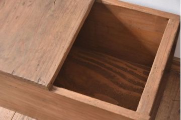 アンティーク雑貨　昭和レトロ　古い味わいのあるアンティーク木箱(収納箱・道具箱)