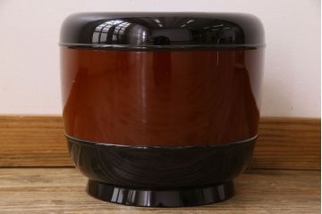 アンティーク雑貨　木製!和製アンティーク　なめらかな光沢が美しい丸火鉢