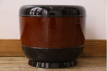 アンティーク雑貨　木製!和製アンティーク　なめらかな光沢が美しい丸火鉢