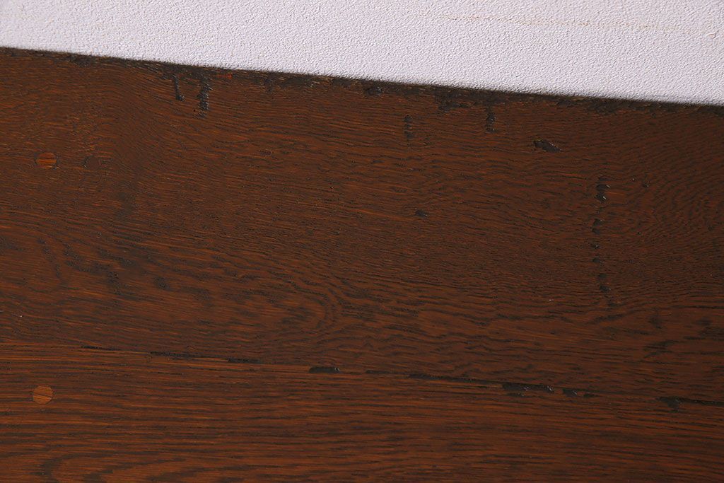 アンティーク家具　大正ロマン　和製アンティーク　古い木製の横長作業台