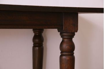 アンティーク家具　大正ロマン　和製アンティーク　古い木製の横長作業台