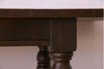 アンティーク家具　大正ロマン　和製アンティーク　古い木製の横長作業台