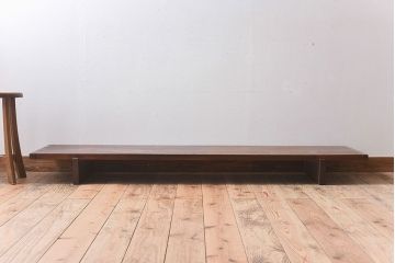 アンティーク家具　栃の木材　和製アンティーク　天板一枚板!古い裁ち板(テーブル・ローボード)
