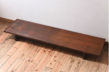 アンティーク家具　栃の木材　和製アンティーク　天板一枚板!古い裁ち板(テーブル・ローボード)