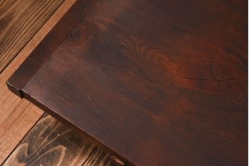 アンティーク家具　栃の木材　和製アンティーク　天板一枚板!古い裁ち板(テーブル・ローボード)