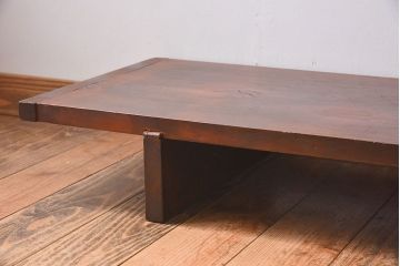 アンティーク家具　栃の木材　和製アンティーク　天板一枚板!古い裁ち板(テーブル・ローボード)