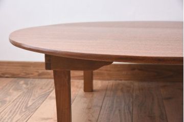 アンティーク家具　和製アンティーク　折り畳み式　シンプルな特大丸ちゃぶ台(2)