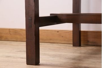 アンティーク家具　両面引き出し付き　アンティーク　古い木製のシンプルな作業台(平机・テーブル)