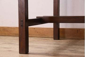 アンティーク家具　両面引き出し付き　アンティーク　古い木製のシンプルな作業台(平机・テーブル)