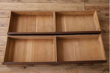 アンティーク家具　両面引き出し付き　アンティーク　古い木製のシンプルな作業台(平机・テーブル)