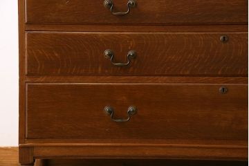 アンティーク家具　特注品　特大サイズ　Minty Oxford(ミンティ オックスフォード)社製!スタッキングブックケース付きライティングビューロー