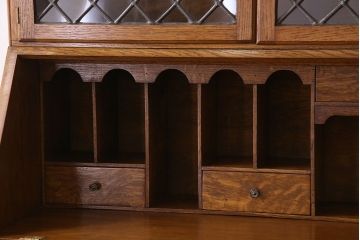 アンティーク家具　特注品　特大サイズ　Minty Oxford(ミンティ オックスフォード)社製!スタッキングブックケース付きライティングビューロー