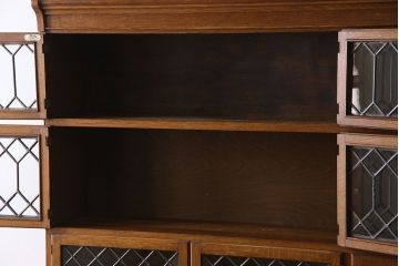 アンティーク家具　特注品　特大サイズ　Minty Oxford(ミンティ オックスフォード)社製!スタッキングブックケース付きライティングビューロー