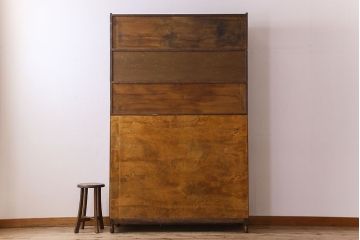 アンティーク家具　特注品　特大サイズ　Minty Oxford(ミンティ オックスフォード)社製!スタッキングブックケース付きライティングビューロー