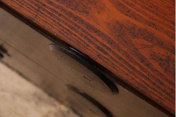 アンティーク家具　明治大正期　古民具・骨董　玉杢!前面欅材の上品な重ね箪笥