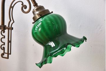 中古　色ガラスが美しいエレガントなスタンドライト