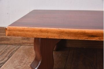 アンティーク雑貨　民芸家具　一枚板!木味のぬくもりがある花梨材の小さな花台(カリン材)