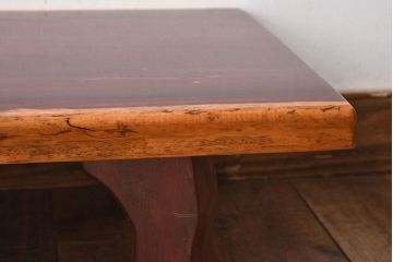 アンティーク雑貨　民芸家具　一枚板!木味のぬくもりがある花梨材の小さな花台(カリン材)