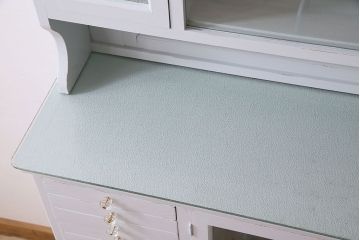 アンティーク家具　アンティークペイント　ガラス取っ手がお洒落なデンタルケース(ケビント・キャビネット)